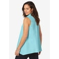 thumbnail image 3 of Jessica London Women's Plus Size Stretch Cotton Poplin Sleeveless Shirt, 3 of 3
