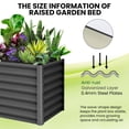 thumbnail image 4 of BeesClover 2-Pack Metal Raised Garden Beds, Rectangular Outdoor Planter Boxes for Vegetables, Flowers, and Plants, 4 of 9