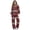American Tribal Cow Red, variant on Cats Paw Print Pink Women's 2 Piece Outfits Casual Turtleneck Pullover Sweatshirts and Wide Leg Pants with Side Pockets Trendy Cozy Tracksuit Sets, XS