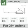 thumbnail image 6 of Hunter 44 inch Indoor Ceiling Fan No Light - Modern Ceiling Fan without Light, 3 Blades, Standard Mount, For Bedroom, Living Room, or Kitchen, Wall Control - Presto 52384, Dove Grey, 6 of 16