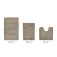 thumbnail image 3 of Better Trends 3 Piece Bathroom Rug Set, 100% Cotton, Extra Soft Tufted Bath Mat, Water Absorbent & Non Slip Bath Rug, (Gray) Granada Collection, 3 of 8