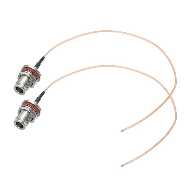 Cables Coaxiales Uxcell RG178 U.FL(/) Mini PCI a N Hembrana de Pérdida Baja Cable Coaxial 1FT 2Pcs