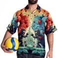thumbnail image 4 of Love Men's Short Sleeve Casual Printed Button Down Beach Shirt - Summer Hawaiian Top, 4 of 6