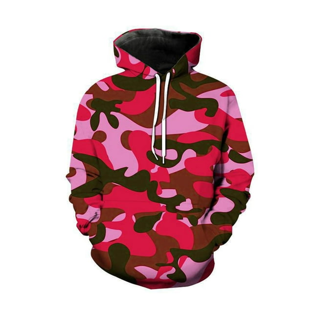 Innerwin Sweat à Manches Longues pour Hommes, Capuche, Sport, Cordon de Serrage, Confortable, Rose Rouge 5TG