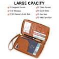 thumbnail image 6 of KALUNMA Leather RFID Blocking Passport Holder Travel Wallet, Passport Cover/Travel Wallet for Women and Men, 6 of 9