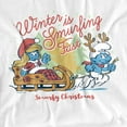thumbnail image 2 of Smurfs Christmas Winter Is Smurfing Fast Smurfette Unisex Adult Canvas Brand T Shirt, White, X-Large, 2 of 3
