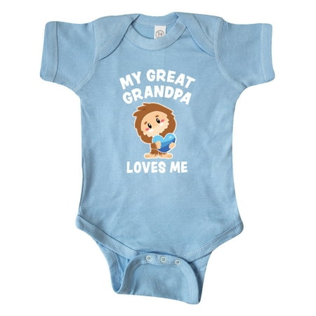 

Inktastic Cute Bigfoot My Great Grandpa Loves Me Gift Baby Boy Bodysuit