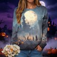 thumbnail image 2 of Duqingm 2026 Halloween Shirts for Women Long Sleeve Spooky Graphic Tees Vintage Festival Tops Crew Neck Sweatshirts Funny Gifts,L, 2 of 7