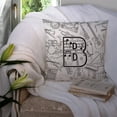 thumbnail image 3 of Carolines Treasures CJ2007-BPW1414 Letter B Musical Note Letters Canvas Fabric Decorative Pillow, 3 of 4
