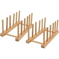 thumbnail image 1 of Organizador de gabinete de cocina, escurridor de platos de bambú de múltiples funciones, organizador de platos con bambú ecológico liviano, diseño fácil de limpiar para espacios pequeños en la, 1 of 5
