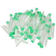 Unique Bargains 100Pcs 15ml Clear White Plastic Tubing Centrifuge Tubes + Green Cover