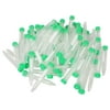Unique Bargains Unique Bargains 100 Pcs 15ml Clear White Plastic Tubing Centrifuge Tubes + Green Cover