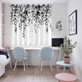 thumbnail image 5 of Grey Eucalyptus Kitchen Curtains 72 Inch Length, Gradient Retro Watercolor Leaves Grommet Top Bedroom Living Room Curtains, Light Filtering Cafe Curtain Drapes 2 Panels Set 104''x72'', 5 of 9