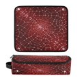 thumbnail image 6 of Hair Tools Storage with Heat Resistant Mat- Red Web Printed Curling Iron Travel Bag/Flat Iron Case for Women, 6 of 8