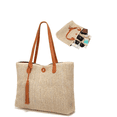 thumbnail image 1 of Bolso Tote Bag De Mujer Bolsa De Mano Dama Grandes De Playa Xtellar beige, 1 of 4