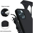 thumbnail image 3 of WEI Case Compatible with iPhone 12 Case 6.1 "and iPhone 12 Pro Case, Thin Liquid Silicone Rubber Cover Protection Bumper Anti-Shock 6.1 Inch Case Midnight Black, 3 of 6