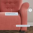 thumbnail image 3 of BELLEZE Accent Chair Armchair for Living Room - Allston (Brick), 3 of 7