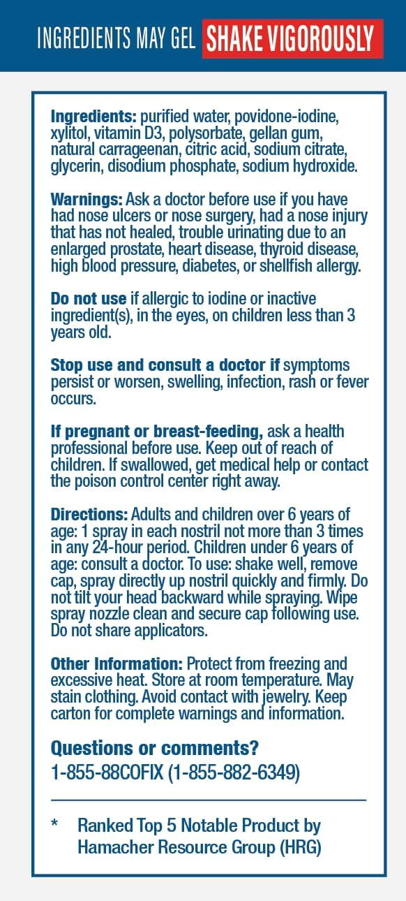 CofixRX Nasal Spray - Triple Shield Protection, 0.34 Fl Oz (10 mL) - Cleanses Nasal Passages, Supports Immunity, Ideal for Daily Use