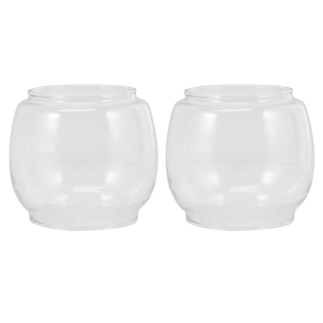 FELTECHELECTR 2 pantallas de lámpara de aceite, delicadas cubiertas de vidrio para lámpara de queroseno, pantalla de vidrio transparente.