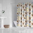 thumbnail image 2 of Beige Highland Cow Bathtub Flower Pattern Shower Curtain 72"x84" ,Bathroom Decorative Shower Curtains Set with 12 Hooks,Modern Waterproof Washable Shower Curtain, 2 of 6