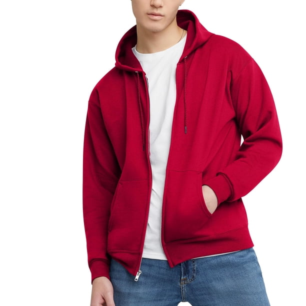 Sudadera con capucha Hanes con cremallera completa Eco-Smart para hombre Deep Red XXL