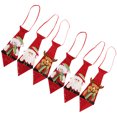 thumbnail image 4 of Gymnture christmas 6pcs Men Neck Ties Christmas Party Necktie Fabric Neck Ties Novelty Neck Ties Xmas Decorations, 4 of 10