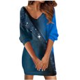 thumbnail image 2 of WJHWSX Casual Dresses for Women,Fall Dresses for Women 2025,Womens Dresses,Long Sleeve,V Neck,Soft,Printed,M(US:6), 2 of 6
