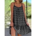 thumbnail image 3 of Women Floral Print Dress Elegant Casual Spaghetti Strap Party A-Line Sleeveless Mini Dresses Female Loose Beach Sundress, 3 of 5