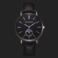 thumbnail image 2 of Zhoulianfa Reloj de pulsera de cuarzo de cristal para pareja de moda (marco negro, esfera negra L), 2 of 2
