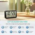thumbnail image 5 of Bluetooth Sync Time Digital Alarm Clocks with Temperature Humidity Display, Timer, Night Light Function,for Living Room Office Bedroom Decor LED Electronic Date,4.92x1.42x3.15inch, 5 of 9