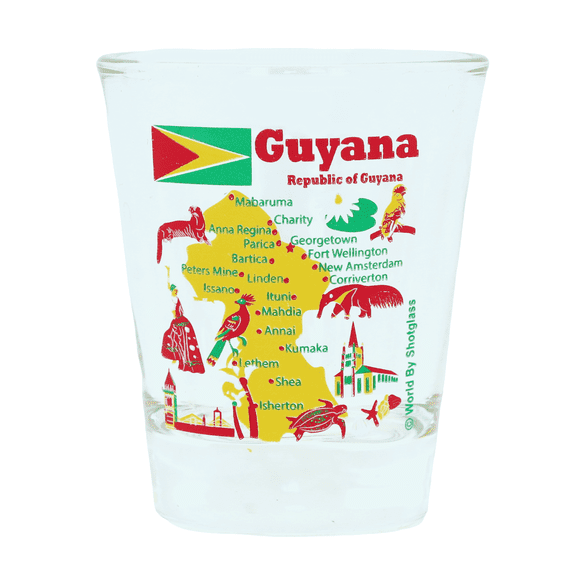 Guyana Landmarks and Icons Collage Shot Glass