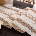 thumbnail image 4 of Patchwork Burlap Table Pants Farmhouse Style, Country Style Woven Cotton Crochet Lace, Bohemian Style, 70", 4 of 5