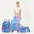 thumbnail image 5 of Kids Carry on Luggage Sets for Girls Lightweight Suitcases with Wheels Hardshell with Travel Pillow School Backpaak for Toddler Travel Essential, 5 of 7