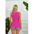 thumbnail image 2 of Vafful Womens Summer Tank Tops Square Neck Sleeveless Low Cut Sexy Shirts Ribbed Tanks Slim Fitted Casual Basic Tee Shirt, 2 of 7