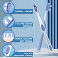 thumbnail image 2 of Cepillo de dientes DR.BRIGHT mediano, paquete de 6 con limpiador de lengua, 2 of 9