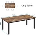 thumbnail image 3 of Kitchen Dining Table For 6~8 People, 78.7" Long Kitchen Table with Chamfer Design, Rectangle Dining Room Table For Dinner Or Meeting (Only Table), 3 of 9