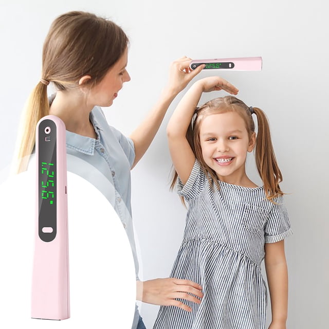Lunxisen 2 Pcs Digital Stadiometer Height Measurement Device Portable Infrared Wireless Smart Home Gym Office Use Accurate Adult Height Meter