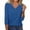 Blue, variant on Blouse for Women V Neck Tunic Shirts Business Casual 3/4 Sleeve Tops Lightweight Spring Summer Comfort Clothes
