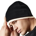 thumbnail image 2 of Beechfield  Two-Tone Knitted Winter Beanie Hat, 2 of 4