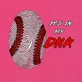 thumbnail image 3 of Wild Bobby, Baseball Fingerprint It's In My DNA, Sports, Women Slim Fit Junior Tee, Raspberry, Small, 3 of 5