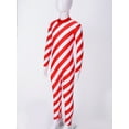 thumbnail image 4 of Miutii Boys Girls Long Sleeve Striped Dance Unitard Gymnastic Jumpsuit Christmas Candy Cane Santa Claus Outfit Red 12, 4 of 7
