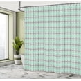thumbnail image 4 of Ambesonne Vintage Shower Curtain, Floral Squares Retro Art, 69"Wx70"L, Almond Green and Dark Grey, 4 of 4