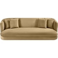 thumbnail image 4 of Meridian Furniture Alder Camel Velvet Sofa, 4 of 17