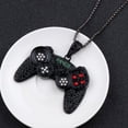 thumbnail image 3 of Fun Crystal Game Controller Pendant Necklace for Men - Punk Hip Hop Style Friendship Necklace  -  Unique Christmas Birthday Gifts for Son Grandson, 3 of 7