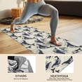 thumbnail image 4 of 74x26 Inch Yoga Towel, Sweat Absorbent Non-Slip Mat for Hot Yoga, Pilates & Fitness,Whale Wave Vintage Beige Pattern, 4 of 5
