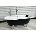 thumbnail image 4 of Aqua Eden VBTND663013NB1 66-Inch Cast Iron Oval Double Ended Clawfoot Tub (No Faucet Drillings) in Black/White/Polished Chrome, 4 of 13