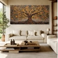 thumbnail image 6 of Canvas Wall Art for Living Room - Large Yellow Tree of Life Canvas Prints, Modern Abstract Nature Painting for Kitchen Bedroom Office Wall Decor, 6 of 7