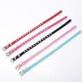 thumbnail image 5 of Miaocao Pink Rhinestone Dog Collars for Small Dogs, Pretty Bling Diamond Puppy Collar Crystal Sparkly Glitter Jewel Girls Cat Collars for XXS Xs Small Medium Pet Female Dogs Kitten, 5 of 6