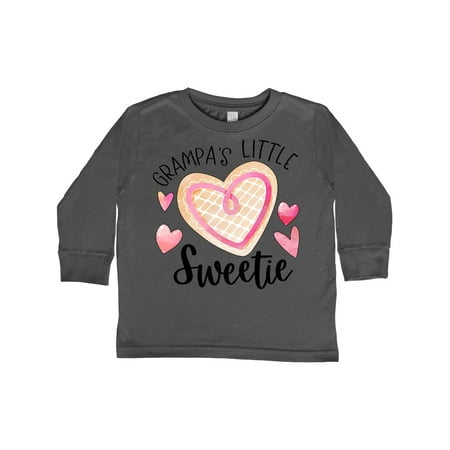 

Inktastic Grampa s Little Sweetie with Pink Heart Cookie Gift Toddler Boy or Toddler Girl Long Sleeve T-Shirt