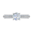 thumbnail image 3 of 1 Carat Prong Set Solitaire Diamond Engagement Ring Band in 14K White Gold (Ring Size 10.25), 3 of 5